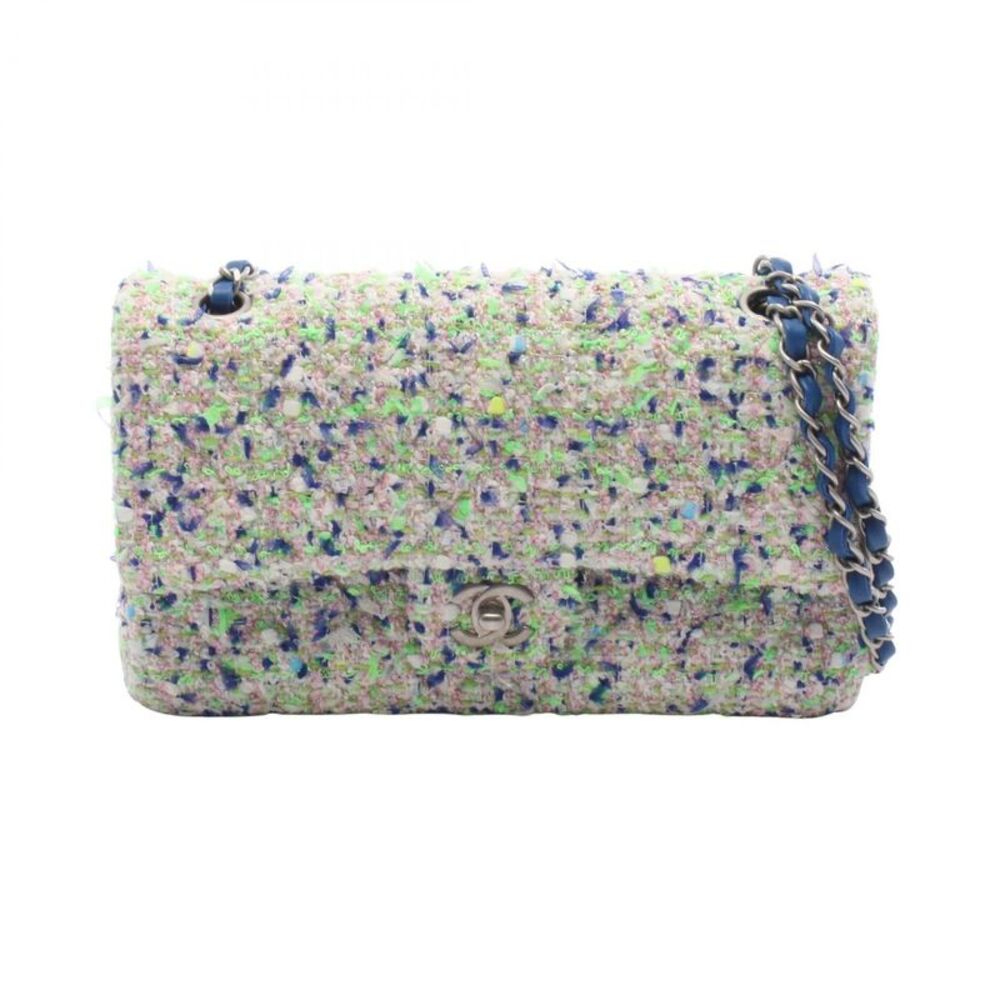 CHANEL Matelasse Fabric Leather Shoulder Bag